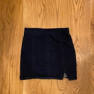Free People Dark Wash Denim Skirt